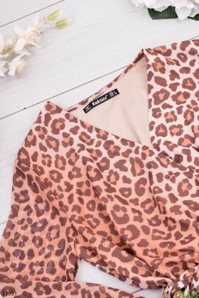 Women's dress with leopard print