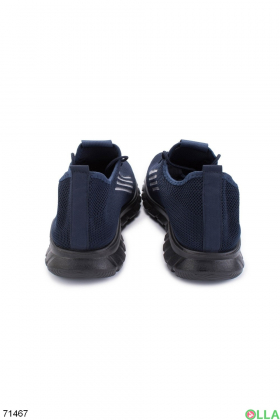 Мужские темно-синие кроссовки на шнуровке