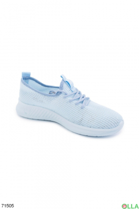 Жіночі блакитні кросівки на шнурівці