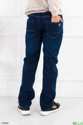 Men's blue fleece jeans
