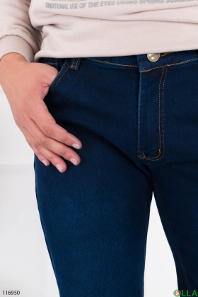 Men's blue fleece jeans