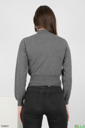 Жіночий темно-сірий светр