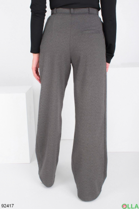 Women's gray flared trousers