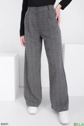 Women's gray flared trousers