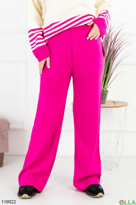 Women's winter two-tone sweater and trouser suit