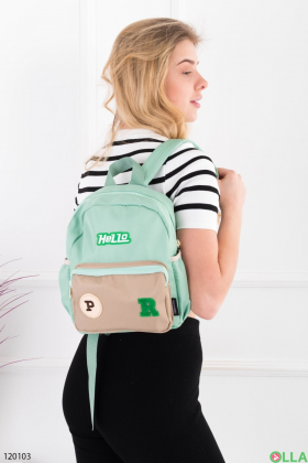 Women's two-color backpack