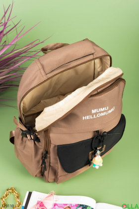 Women's brown backpack