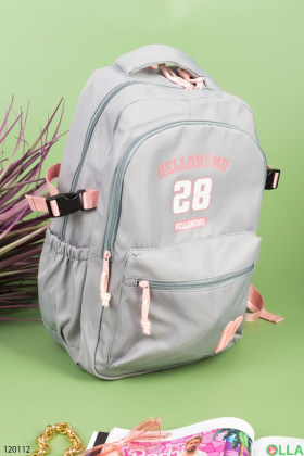 Women's gray backpack