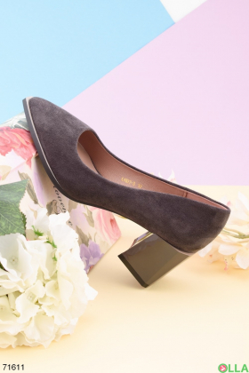 Women's gray high heel shoes