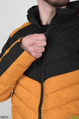 Чоловіча чорно-помаранчева куртка