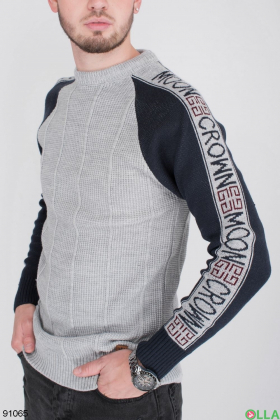 Чоловічий чорно-сірий светр