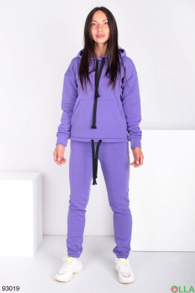 Женский фиолетовый спортивный костюм на флисе