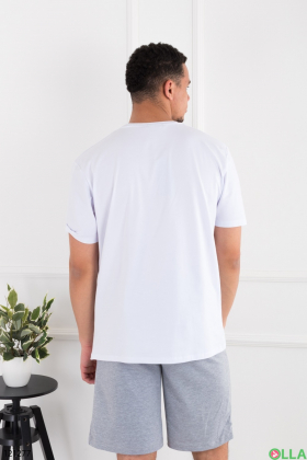 Men's white T-shirt batal
