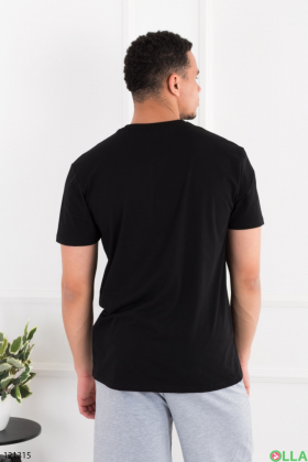 Men's black printed T-shirt
