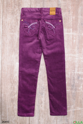 Фиолетовые джинсы для девочки