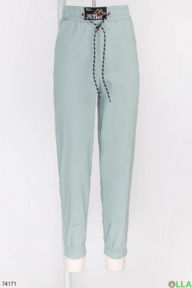 Women's turquoise trousers