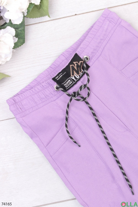 Женские лиловые брюки