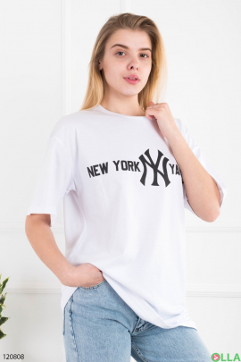 Women's white oversized T-shirt