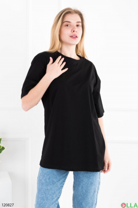 Women's black oversized T-shirt