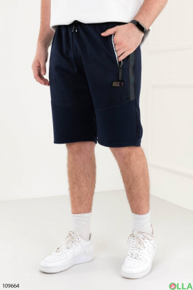 Men's dark blue sports shorts
