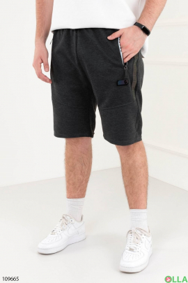 Men's dark gray sports shorts