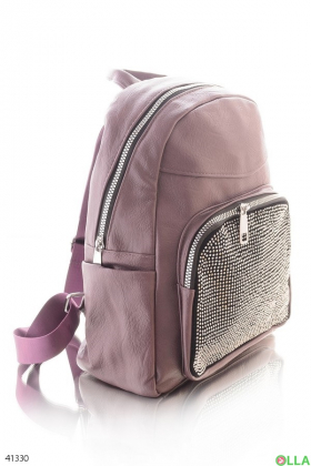 Фиолетовый рюкзак со стразами
