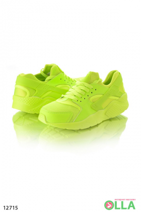 Lime color women's sneakers