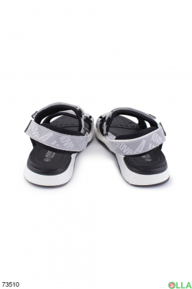 Men's black and gray sandals