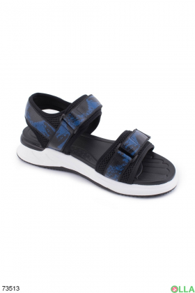 Men's blue-black sandals