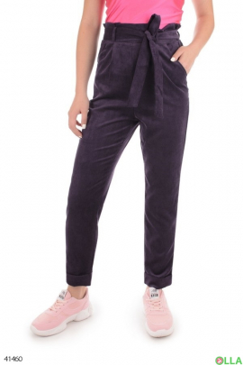 Women's Purple Corduroy Pants