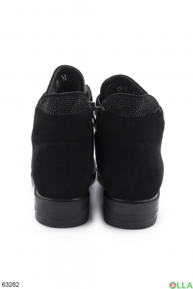 Женские зимние черные ботинки