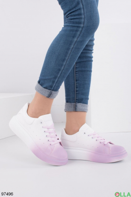 Женские фиолетово-белые кроссовки