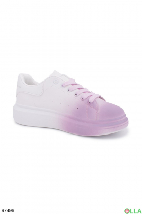 Женские фиолетово-белые кроссовки