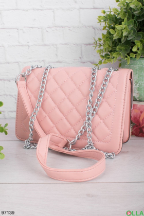 Женская светло-розовая сумка