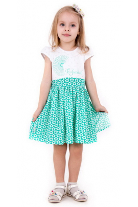 Платье детское с коротким рукавом для девочки