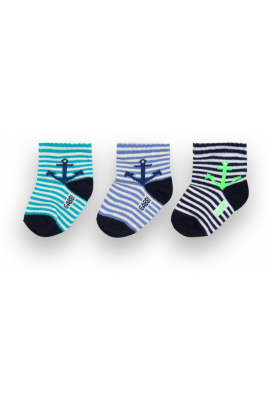 Детские носки для мальчика NSM-322 размер (от 0-6 месяцев) (90322)(упаковка 6 шт.) Разные цвета 