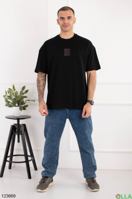 Men's black oversized T-shirt