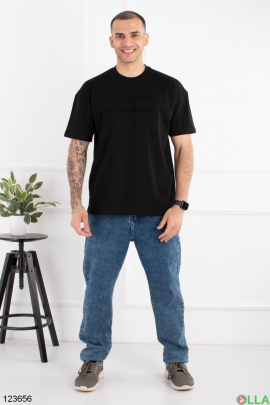 Men's black oversized T-shirt