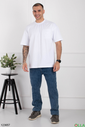 Men's white oversized T-shirt