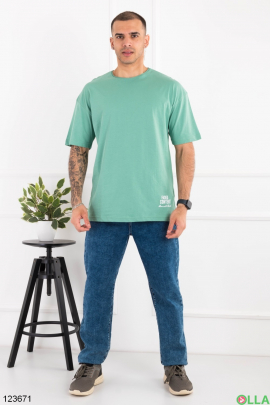 Men's turquoise oversized T-shirt
