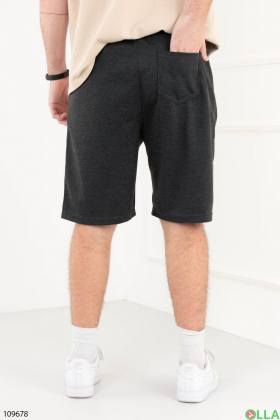 Men's dark gray sports shorts