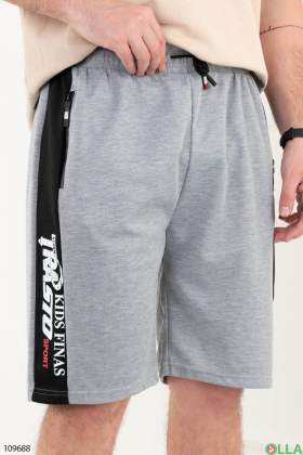 Men's gray sports shorts