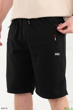 Men's black sports shorts