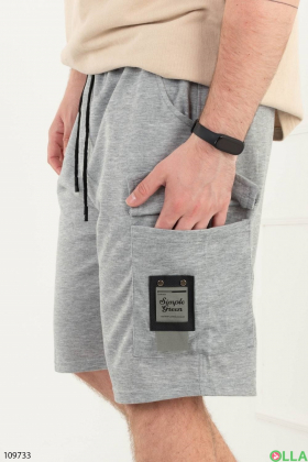 Men's gray sports shorts