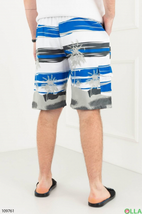 Мужские  пляжные шорты с принтом