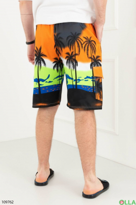 Мужские  пляжные шорты с принтом