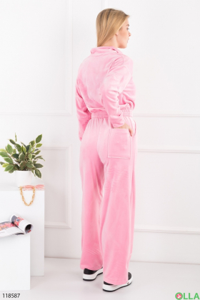 Женский розовый спортивный костюм