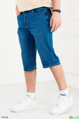 Men's blue denim shorts