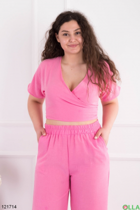 Women's pink top and trousers set