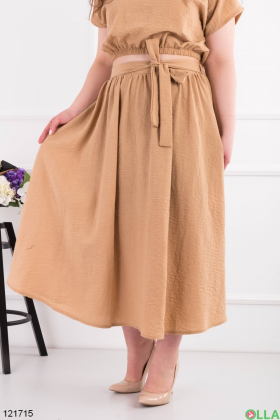 Women's beige top and skirt set